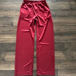 GOLDEN GOOSE Beautiful Flowing Red Satin Flare Pants NEW $560!!